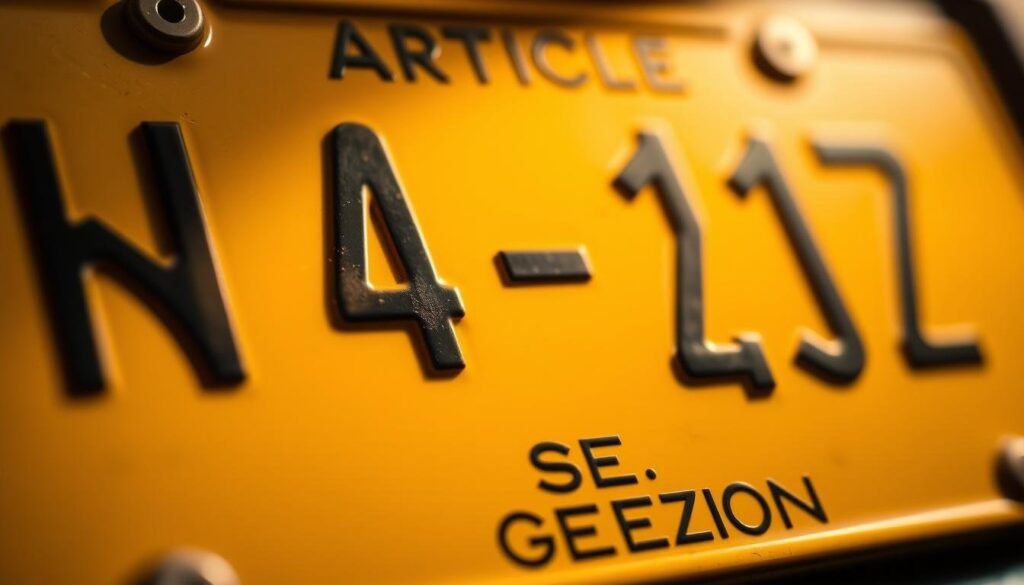 Legal aspects of yellow license plates