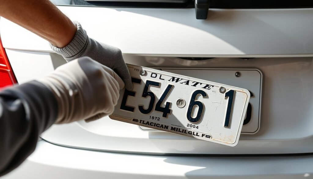 license plate replacement process